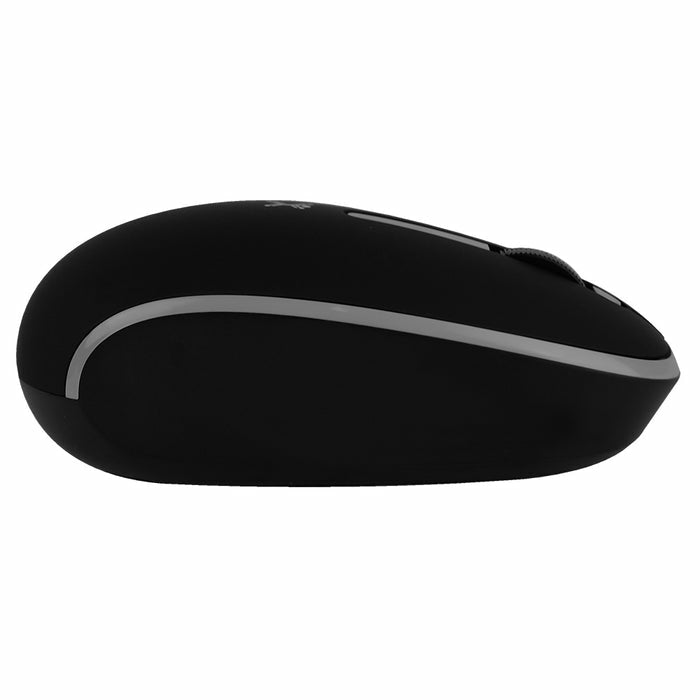 Mouse Perfect Choice Pc-045175 Inalámbrico Negro Silencioso Con Receptor Doble Usb C+Usb A