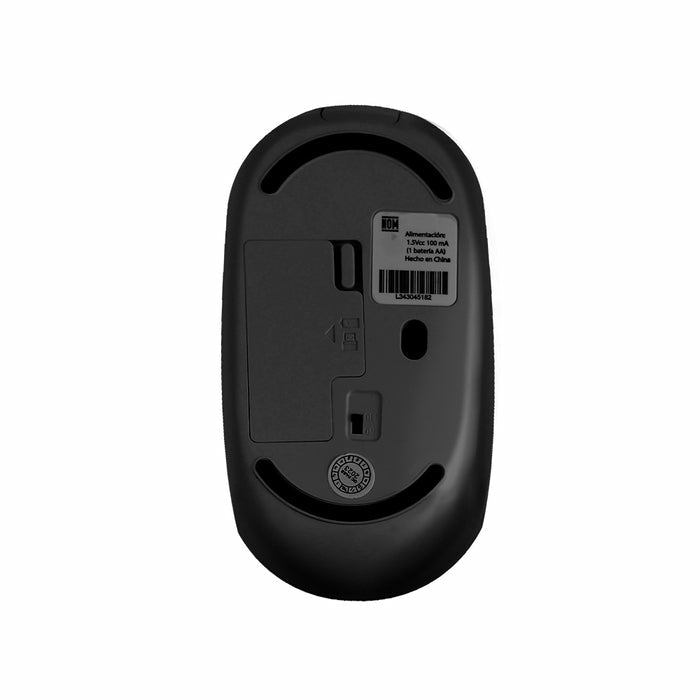 Mouse Perfect Choice Pc-045175 Inalámbrico Negro Silencioso Con Receptor Doble Usb C+Usb A