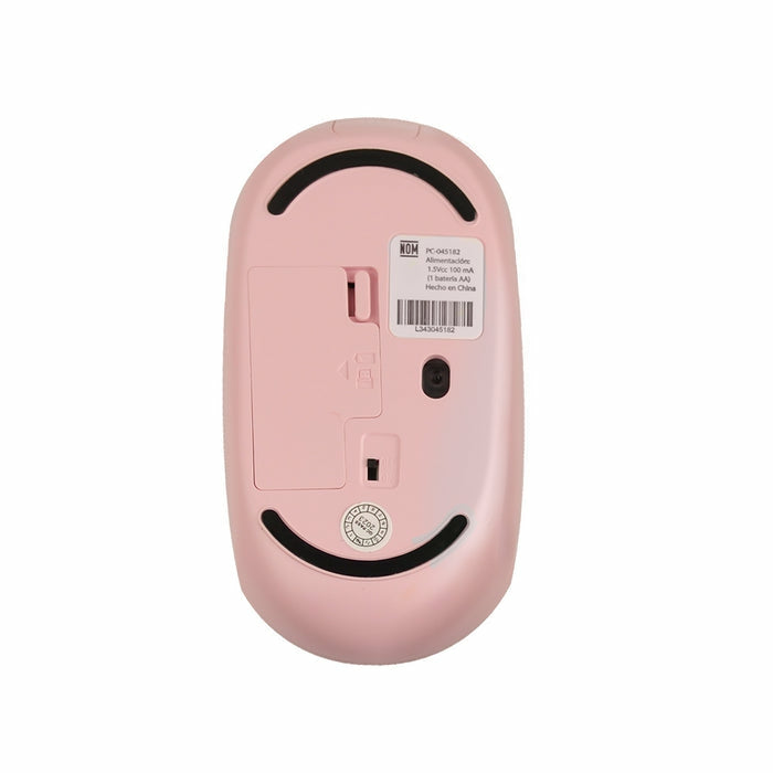 Mouse Perfect Choice Pc-045182 Inalámbrico Rosa Silencioso Con Receptor Doble Usb C+Usb A