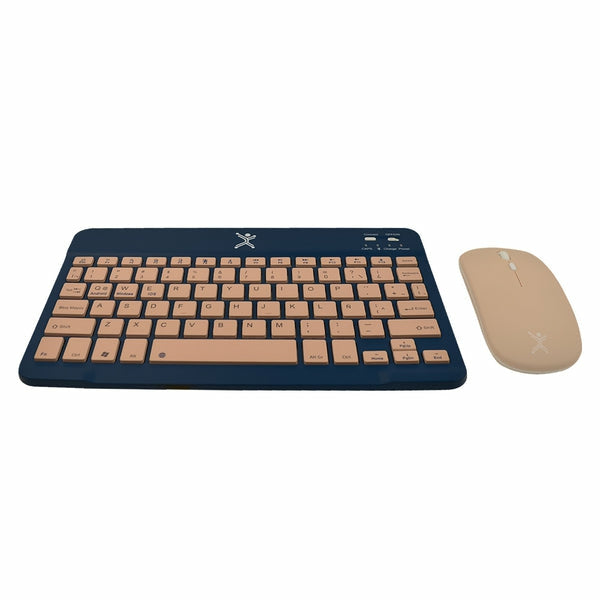 Kit De Teclado Y Mouse Perfect Choice Pc-201274 Compacto Bluetooth 2-1Azul