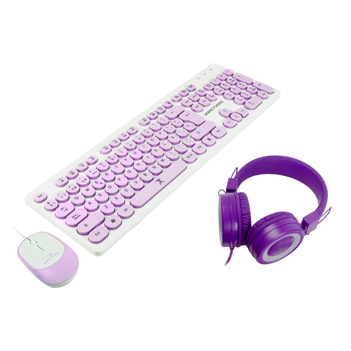 Kit Mouse Y Teclado Perfect Choice Pc-201724 Alámbrico Mouse+Teclado Morado Kids Farben