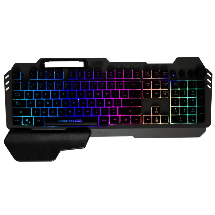 Teclado Gaming Rgb Programable De Membrana - Holder