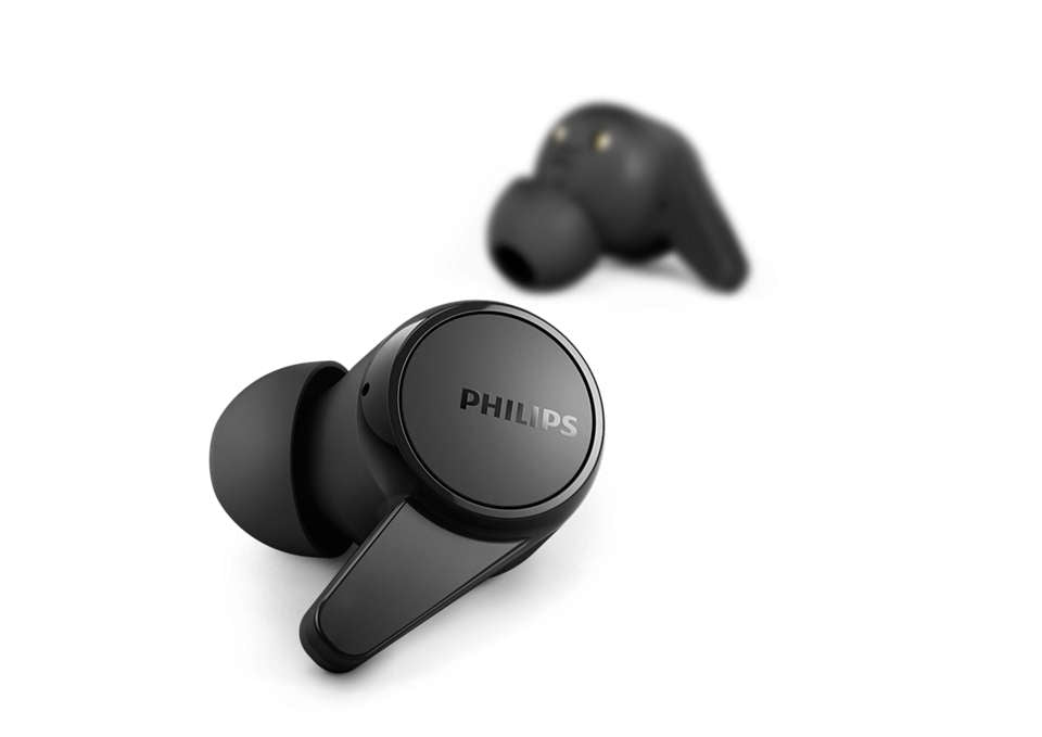 Audifonos Philips Inalambricos / Color Negro / Bluetooth 5.2 / Estuche De Carga Usb-C Portatil / Resistentes A Salpicaduras De Agua Y Sudor Ipx4 / Alcance De 10M / Micro Integrado / Punta De Silicona