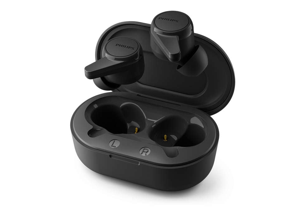 Audifonos Philips Inalambricos / Color Negro / Bluetooth 5.2 / Estuche De Carga Usb-C Portatil / Resistentes A Salpicaduras De Agua Y Sudor Ipx4 / Alcance De 10M / Micro Integrado / Punta De Silicona