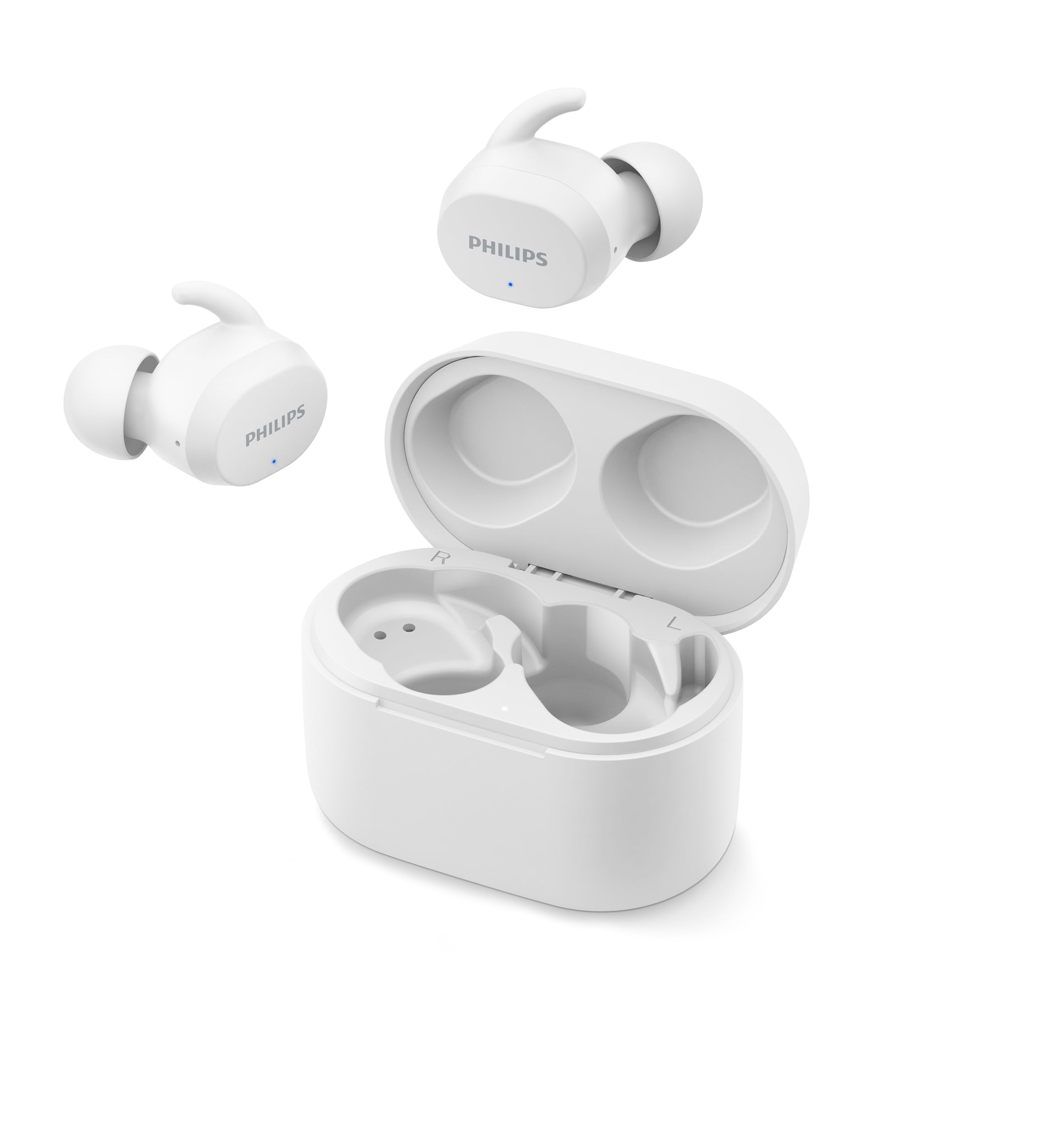 Audifonos Philips Intrauditivos Inalambricos / Color Blanco / Bluetooth 5.0 / Estuche De Carga Usb-C Portatil / Resistentes Al Agua Ipx5 / Alcance De 10M / Micro Integrado