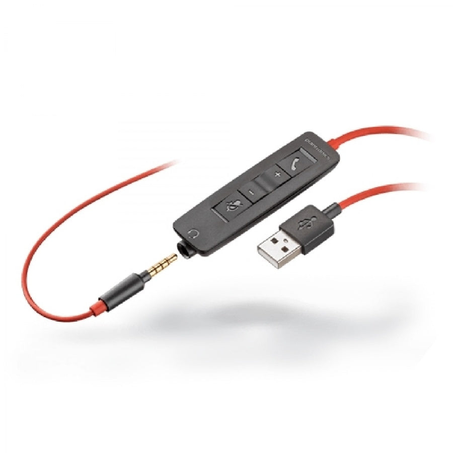 Diadema Hp Poly 8X229A6 Blackwire C3225/ Alambrica Binaural Usb-A + Usb-C Y 3,5 Mm Reduccion De Ruido Con Microfono Control En El Cable Color Negro Con Naranja