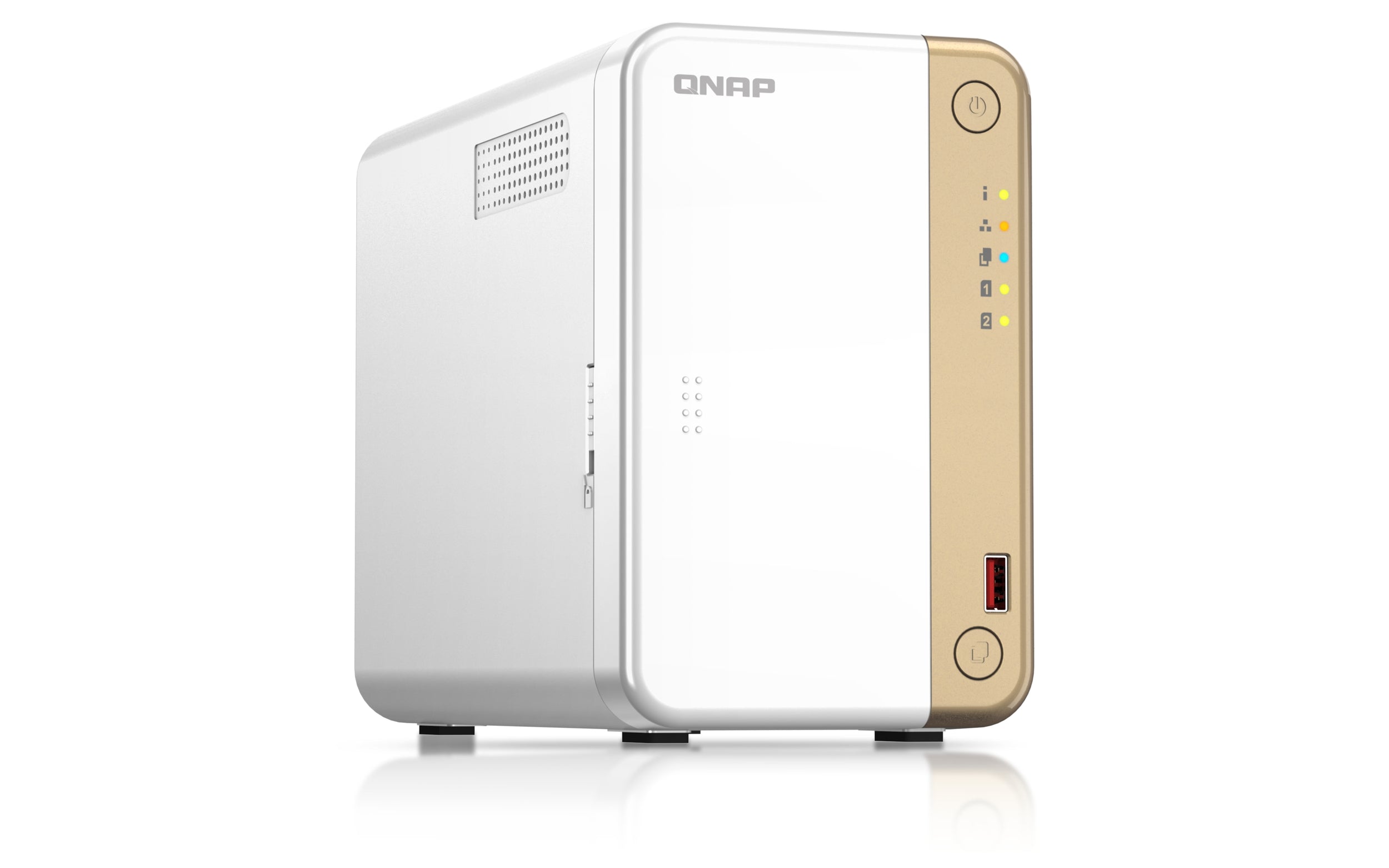 Nas Qnap Ts-262-4G /2 Bahias Nucleo Doble Hasta 2.9 Ghz, 4 Gb En Ram, /1 Lan 2,5 Gbe/Usb 3.2 X2/Sata/Hot-Swap/ Sin Discos/Hasta 40 Tb/ Intel® Celeron® N4505