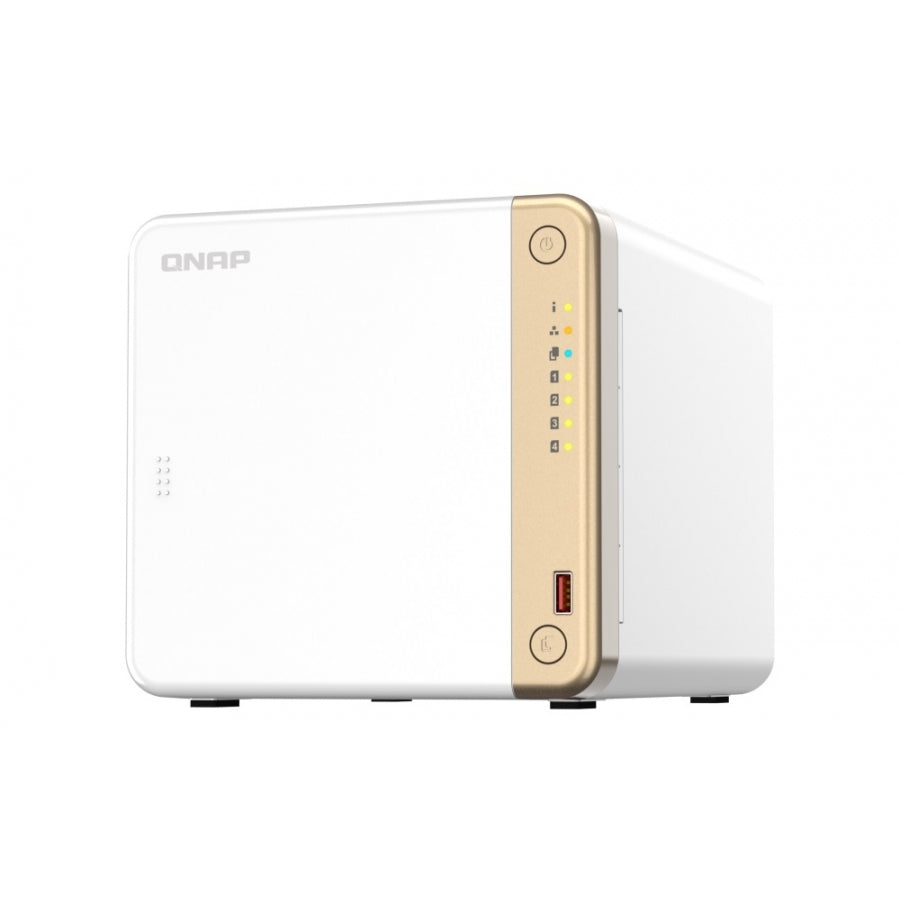 Nas Qnap Ts-462-4G/4 Bahias Nucleo Cuadruple 2 Ghz 4 Gb Ddr4, Ampliable Hasta 16Gb/1 Lan 2,5 Gbe/Usb 3.2 X2/Sata/Hot-Swap/ Sin Discos/ Hdmi 2.0