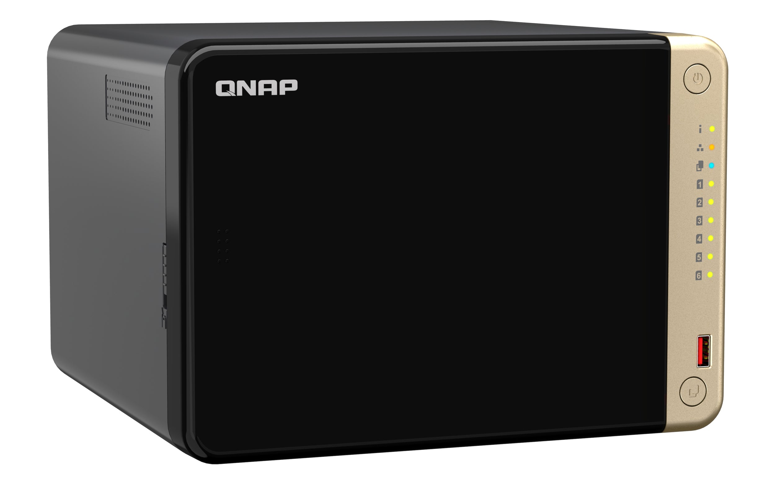 Nas Qnap Ts-664-8G / Torre / 6 Bahias / Celeron N5095 Nucleo Cuadruple 2.9 Ghz /8Gb Ram Ddr4 / Lan 2,5Gbe X2 / Usb 3.2 X2 / Hdmi / Hot Swap / Soportea M.2 2280 /No Incluye Discos