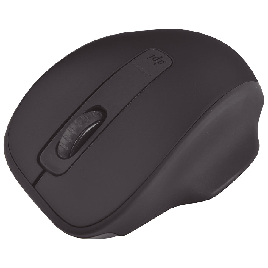 Mouse Optico Quaroni Inalambrico 4 Botones Color Negro Con Ajuste De Dpi 1600/1200/800