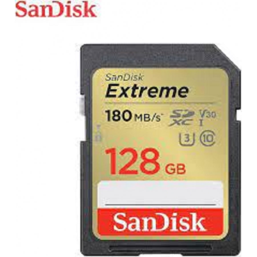 Memoria Sandisk Sdxc 128Gb Extreme 180Mb/S 4K Clase 10 U3 V30 Sdsdxva-128G-Gncin