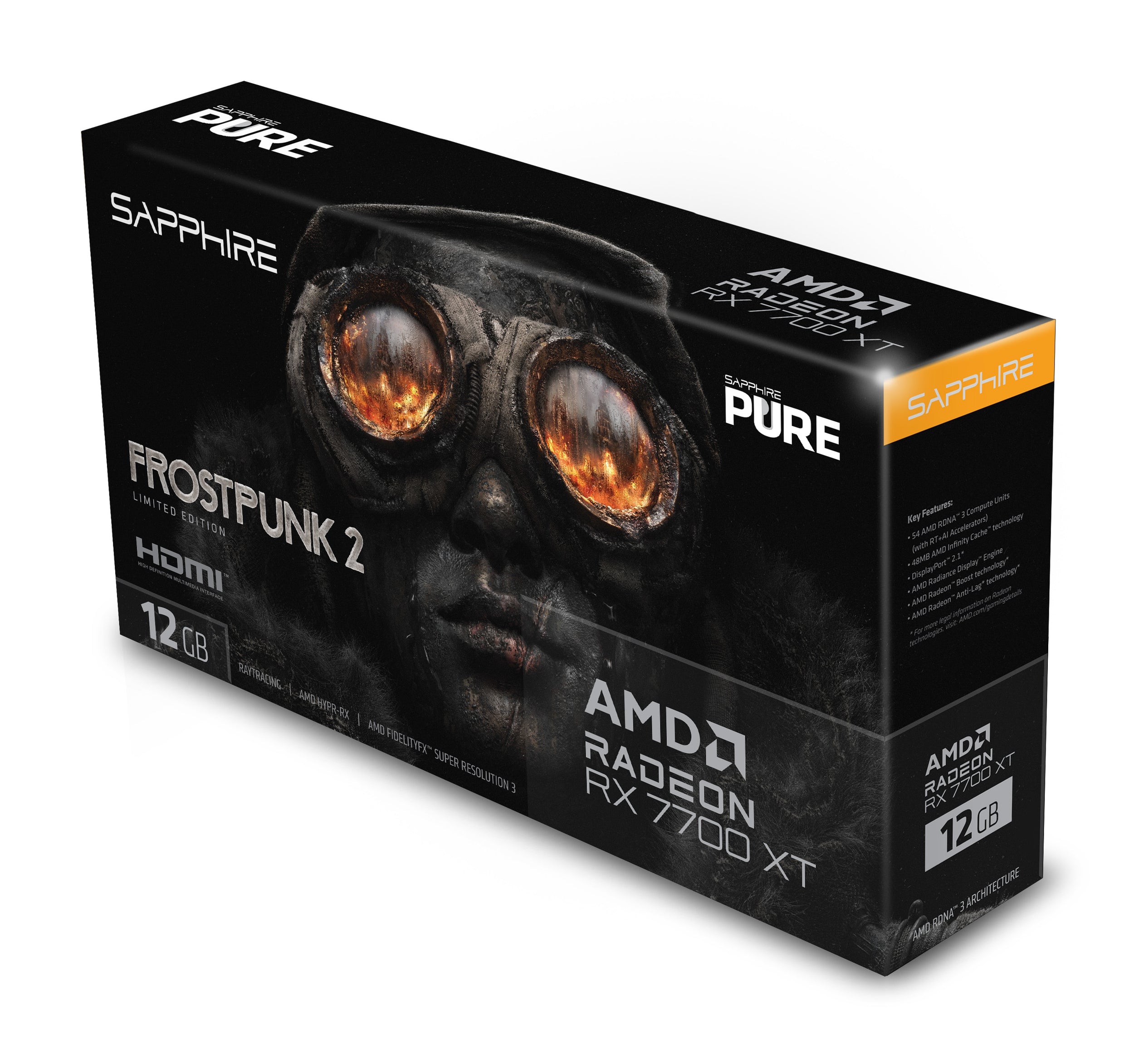 Tarjeta De Video Sapphire Purerx7700Xt Frostpunk2 Edition(11335-08-50)