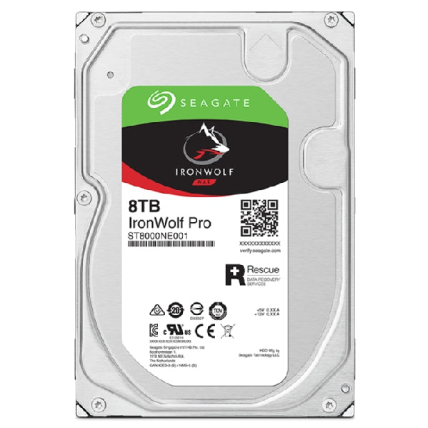 Disco Duro Interno Seagate Ironwolf Pro 8Tb 3.5 Escritorio Sata3 6Gb/S 256Mb 7200Rpm 24X7 Hot-Plug Nas Sin Limite De Bahias