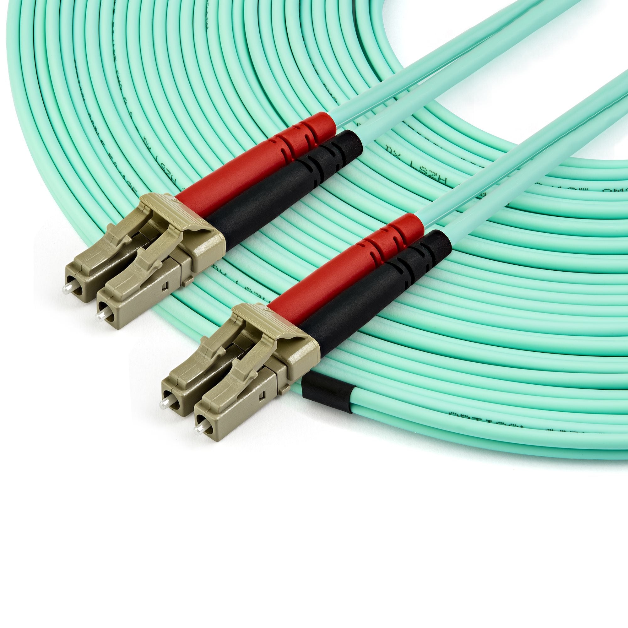 Cable De 15 M De Fibra Optica Aguamarina - Lc A Lc - 50/125