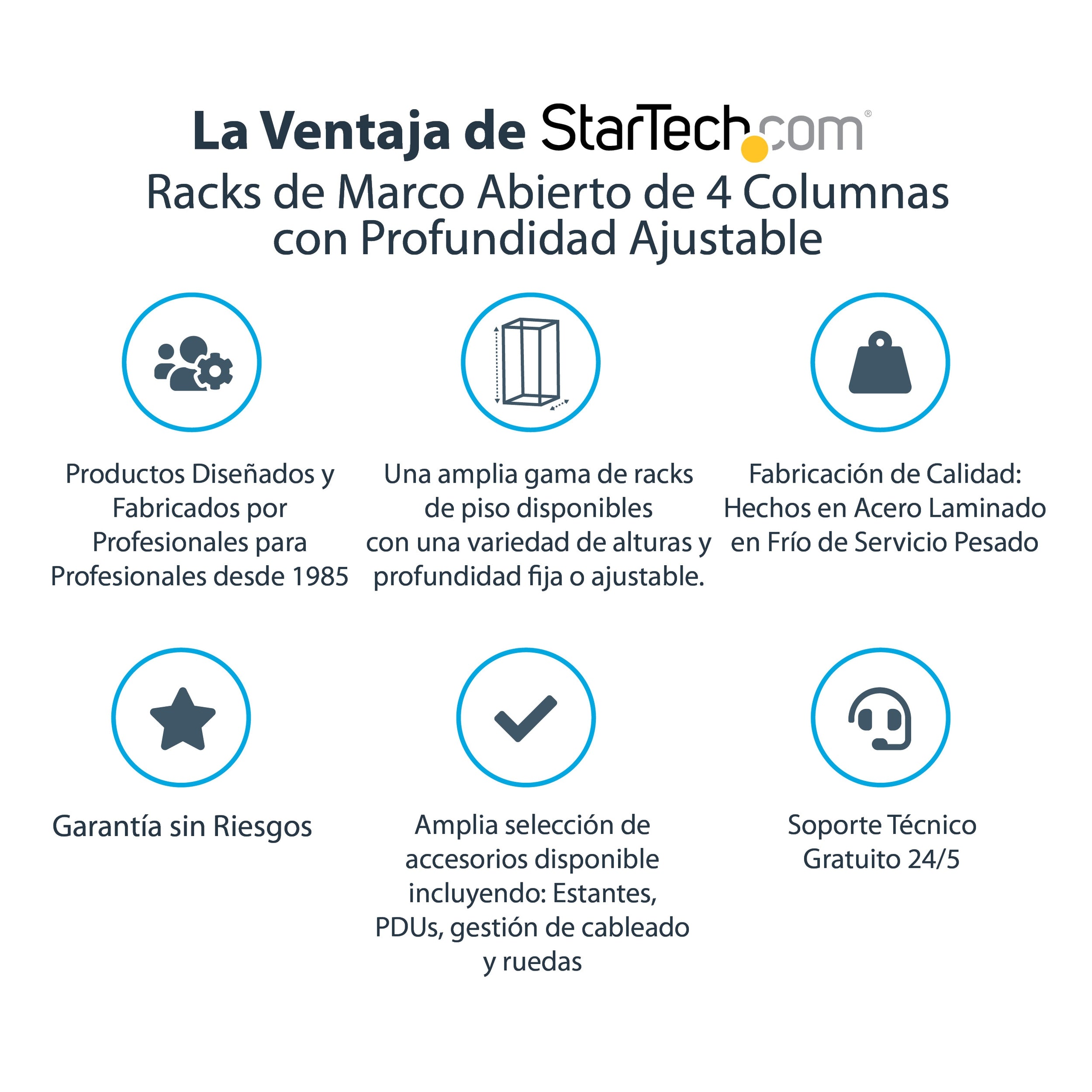 Rack Marco Abierto Profundidad Ajustable De 4 Columnas 12U     .