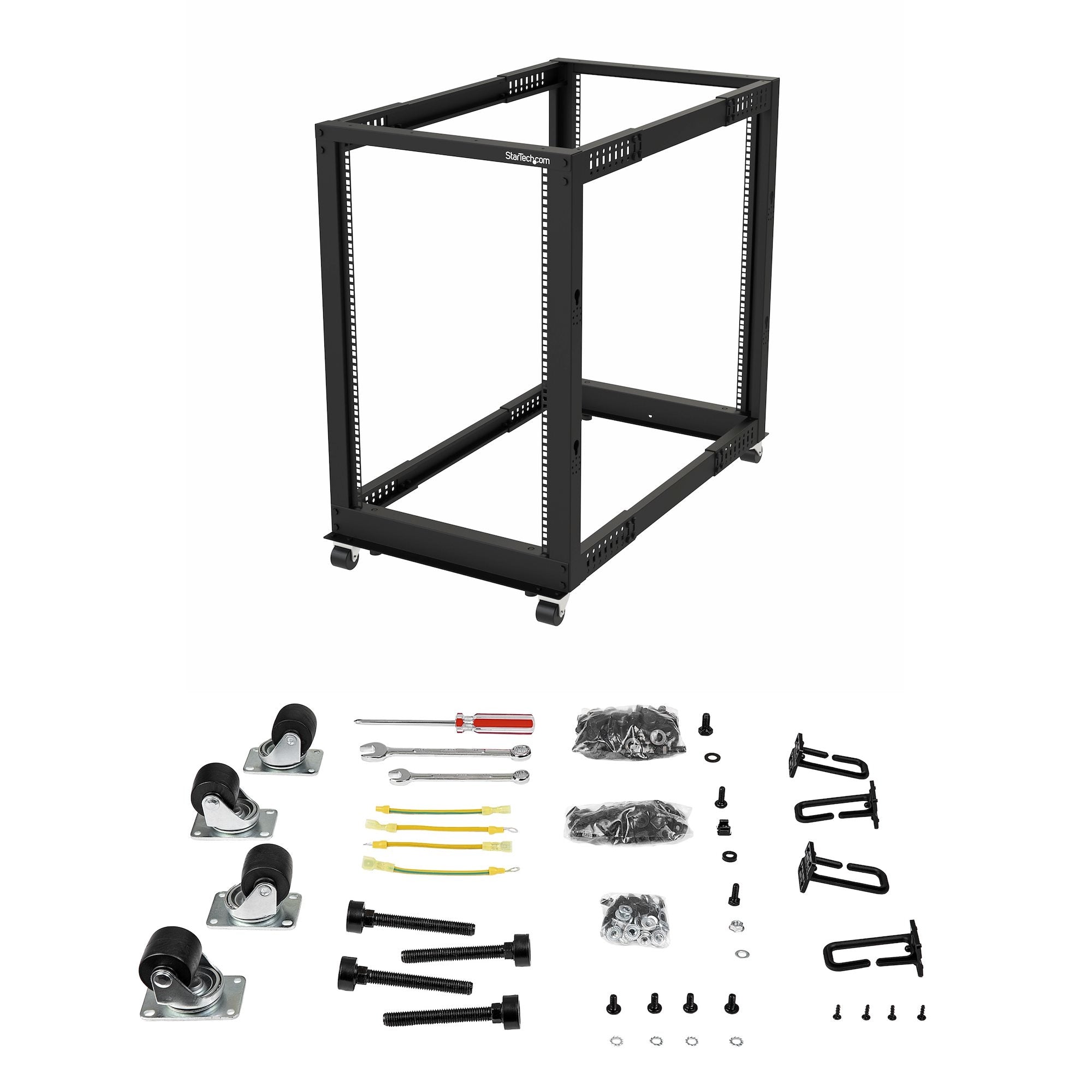 Gabinete Rack De Marco Abierto 18U - 4 Postes - Ajustable