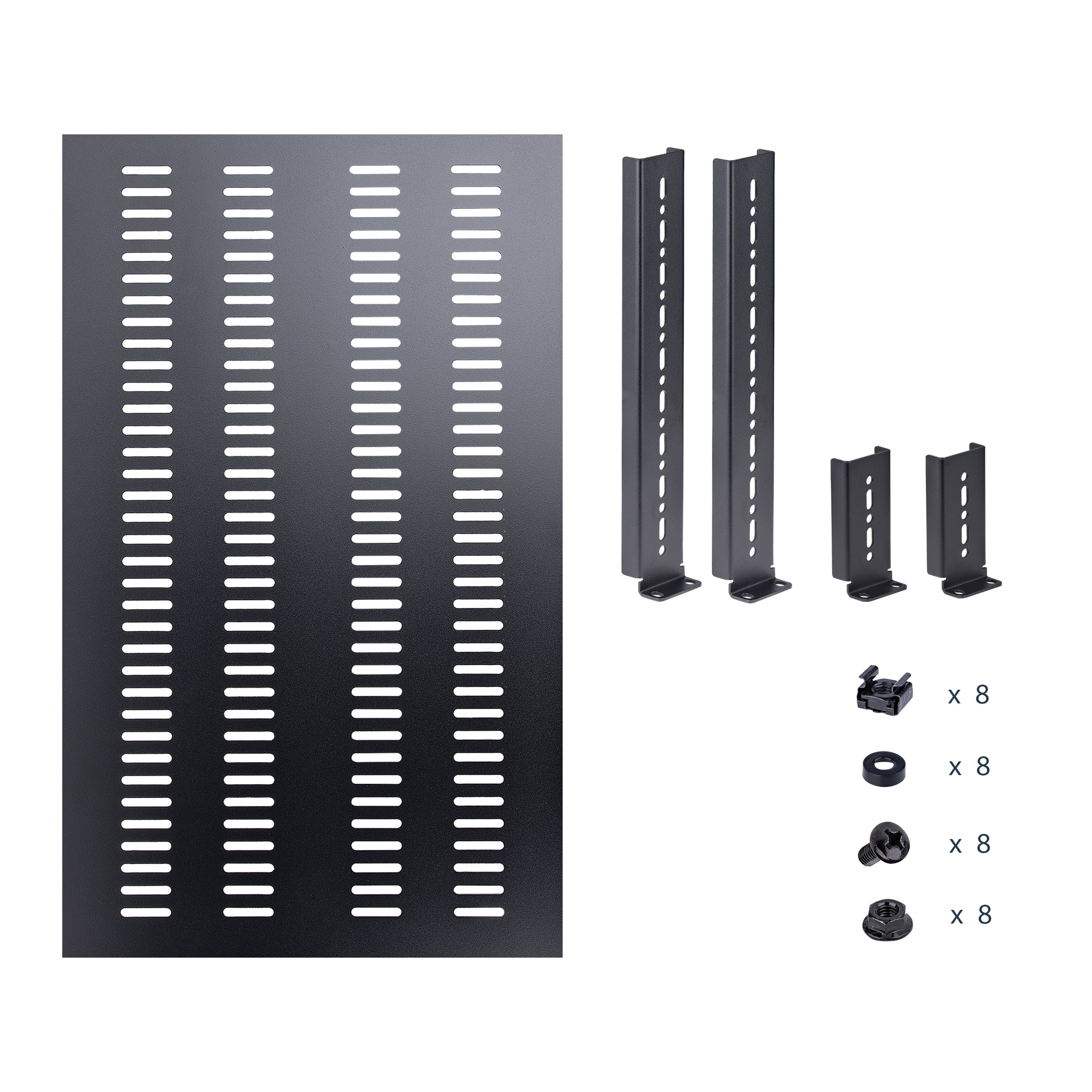 Charola Fija 1U 113Kg De Rack Ventilada De Profundidad Ajustable