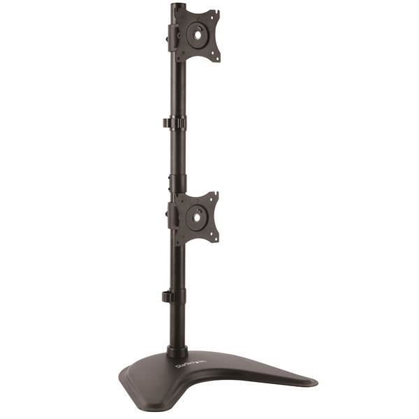 Soporte Vertical Acero Para 2 Monitores Base Ajustable Vesa