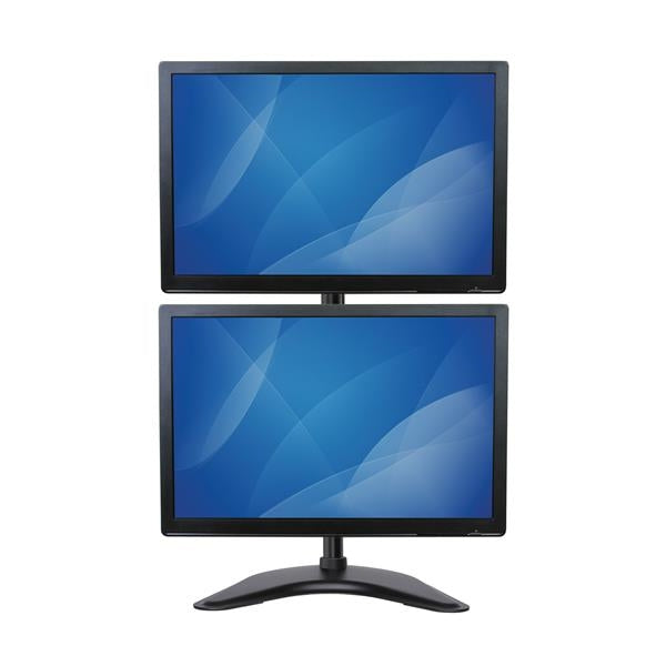 Soporte Vertical Acero Para 2 Monitores Base Ajustable Vesa