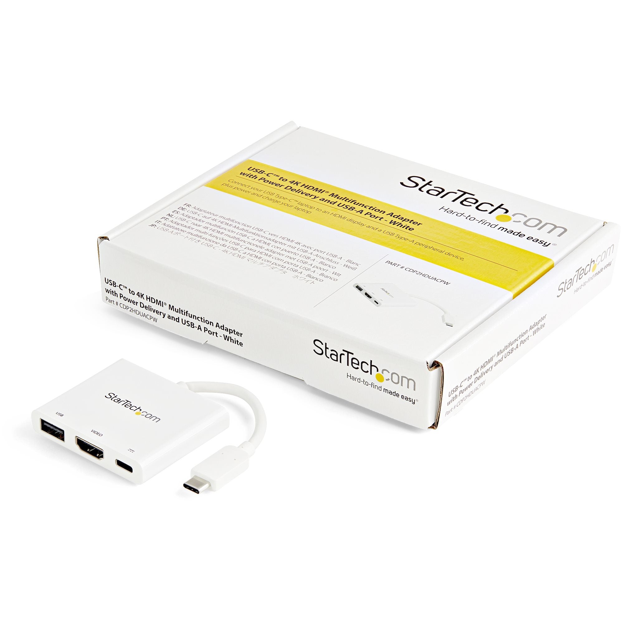 Adaptador Usb-C A Hdmi 4K Replicador De Puertos Blanco