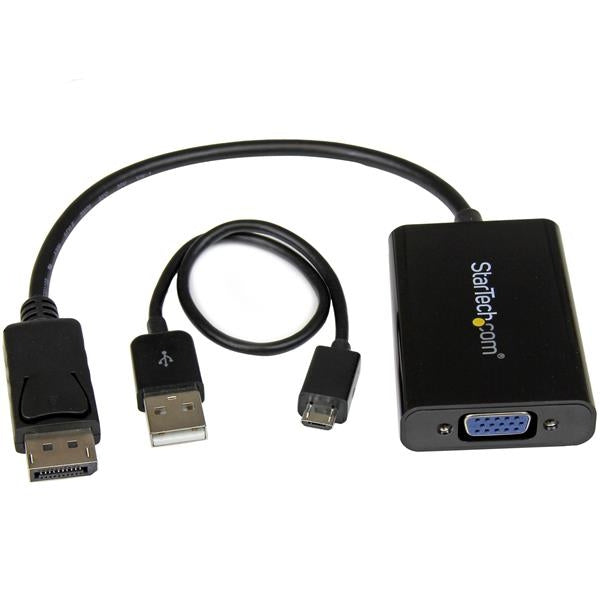 Adaptador De Video Displayport A Vga Con Audio Convertidor  Hembra Vga Hd15 A Macho Dp 1920X1200 - Startech.Com Mod. Dp2Vgaa