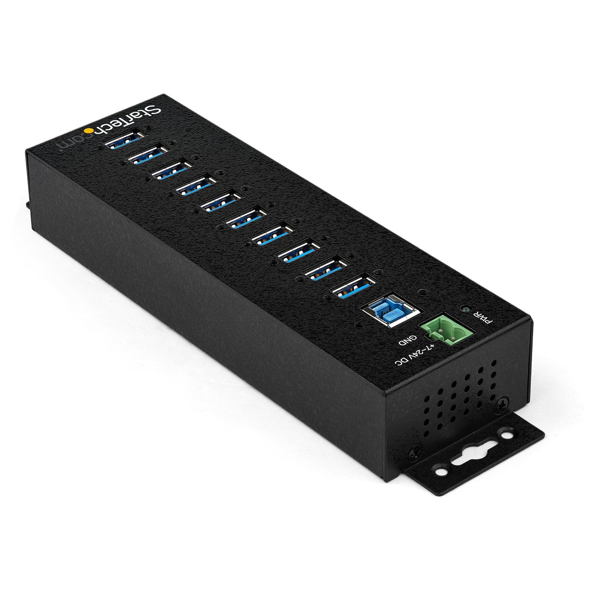 Hub Industrial Usb 3.0 De 10 Puertos - Con Adaptador De Poder