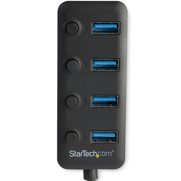 Hub Usb 3.0 De 4 Puertos - Usb De 4 Puertos Usb-A Con Interruptores Individuales De Encendido/Apagado - Startech.Com Mod. Hb30A4Aib