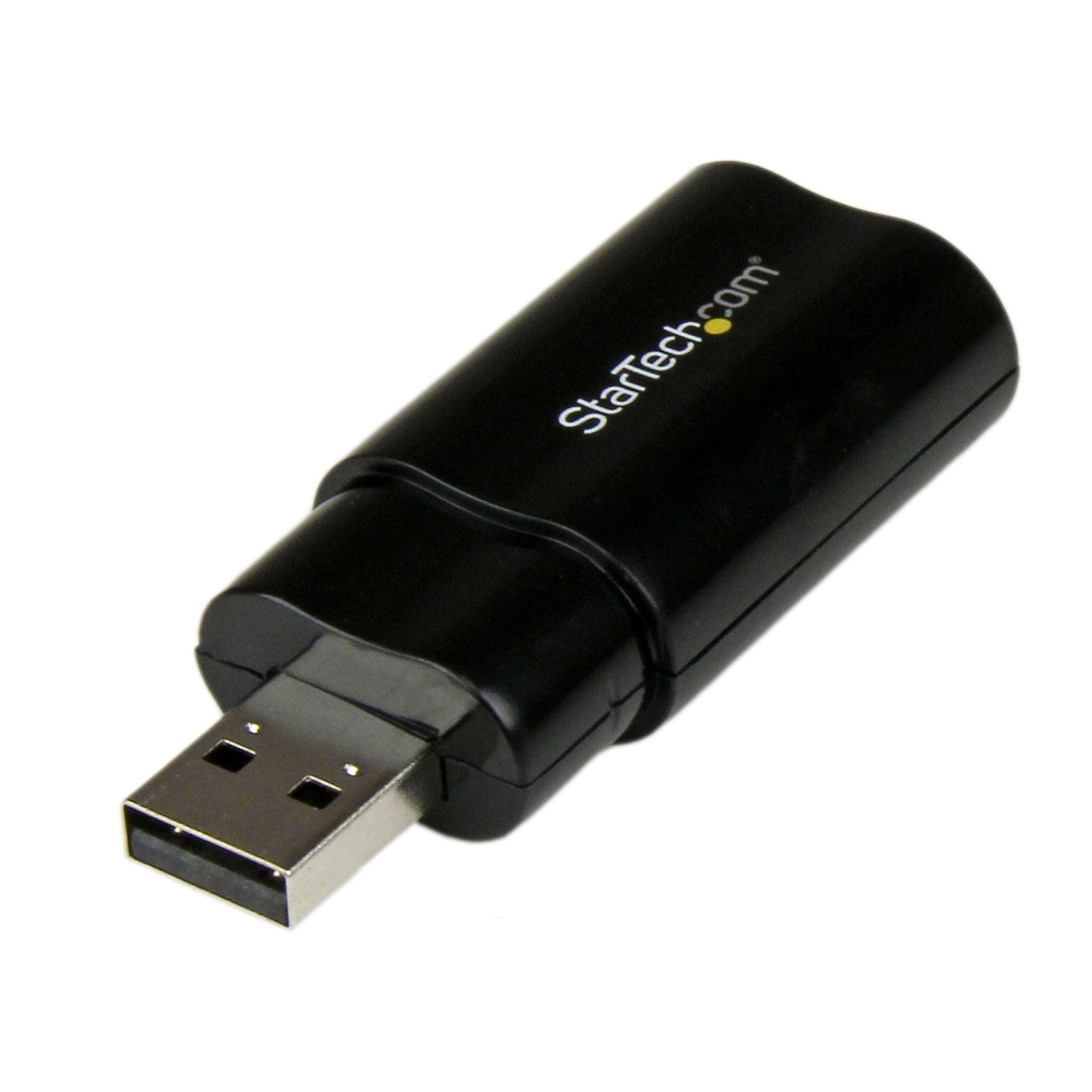 Tarjeta De Sonido Estereo Usb Externa Adaptador Conversor Negro