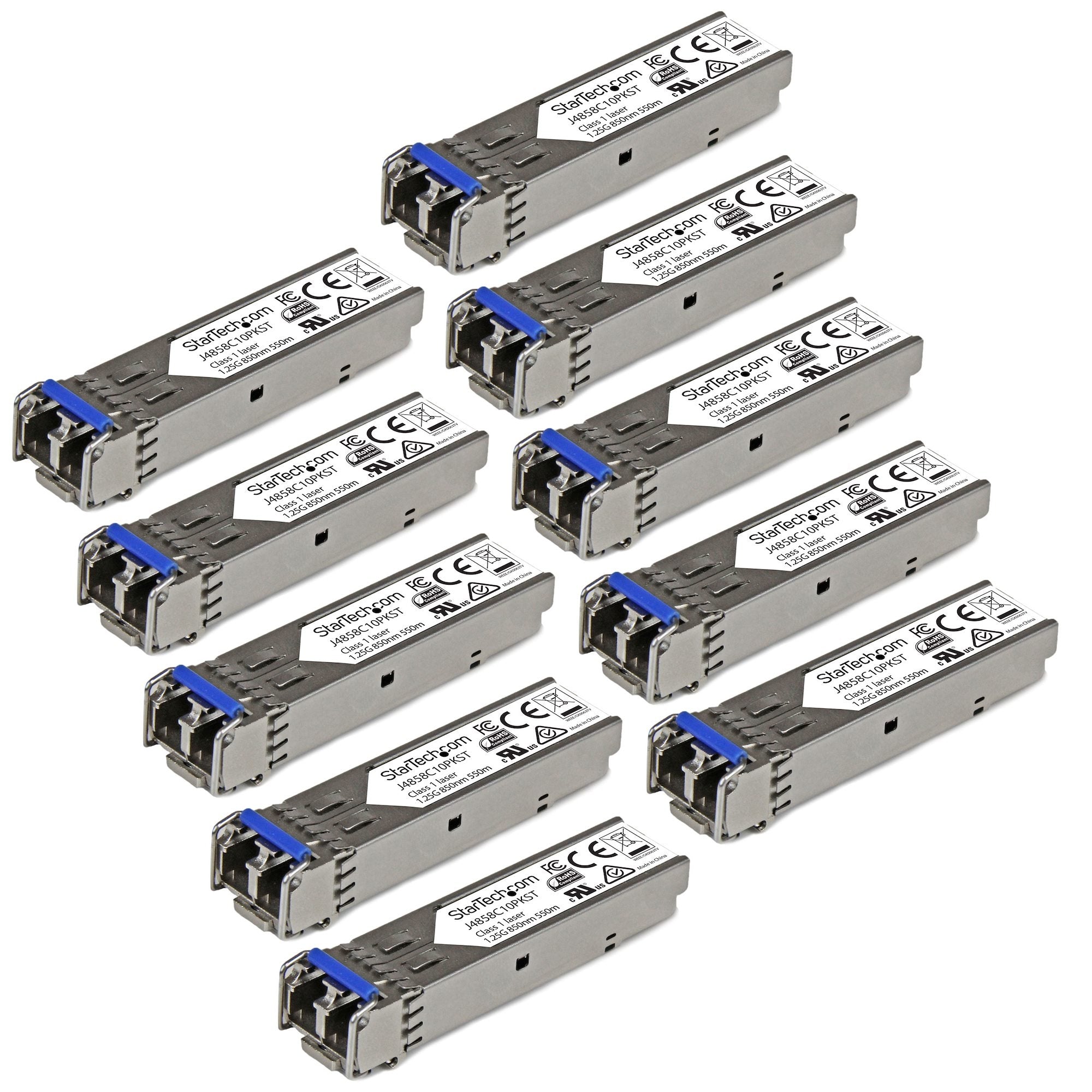 Paquete De 10 Modulos Sfp Fibra 1Gb Compatible J4859C