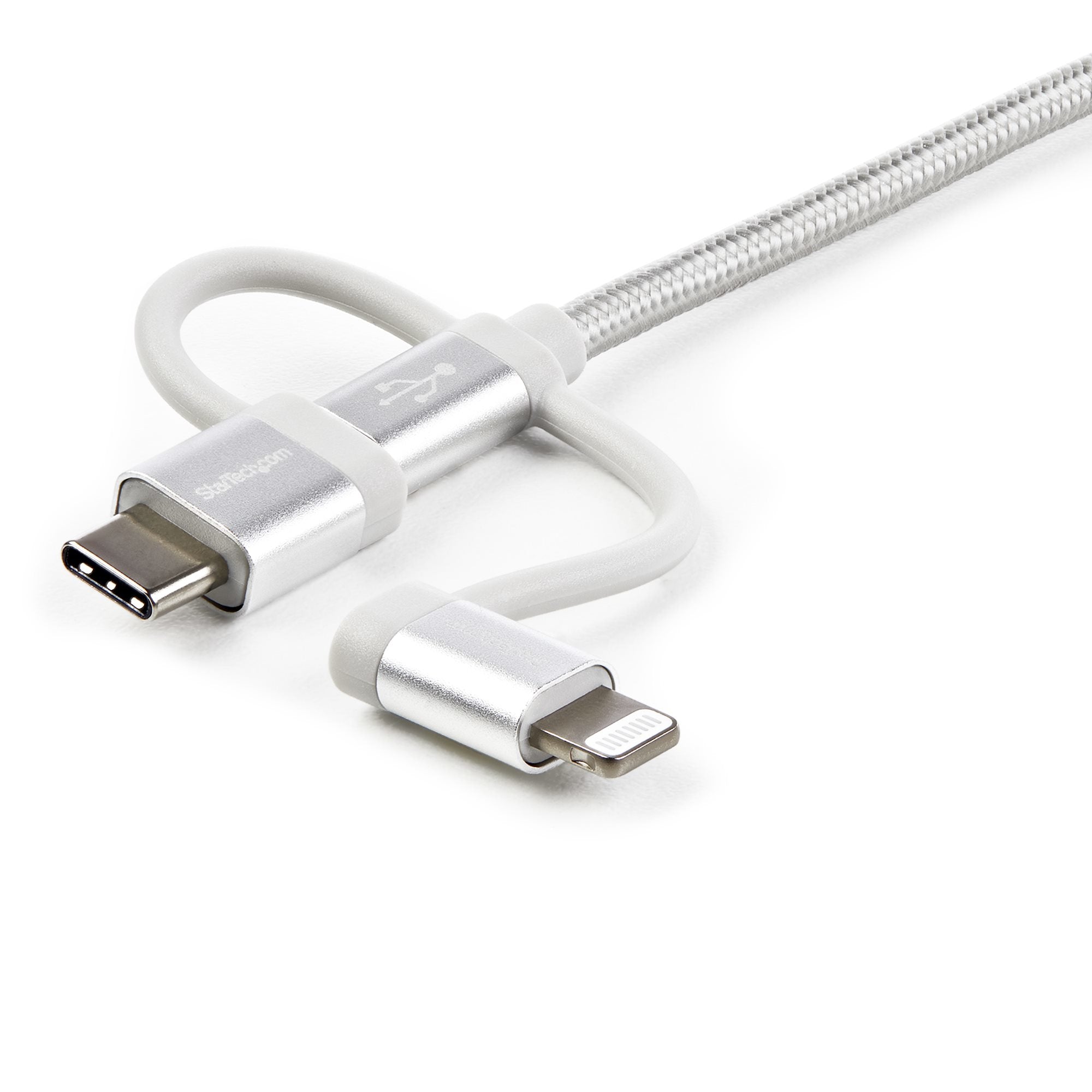 Cable Trenzado De 1M Usb A Usb C Micro Usb Lightning Cargador