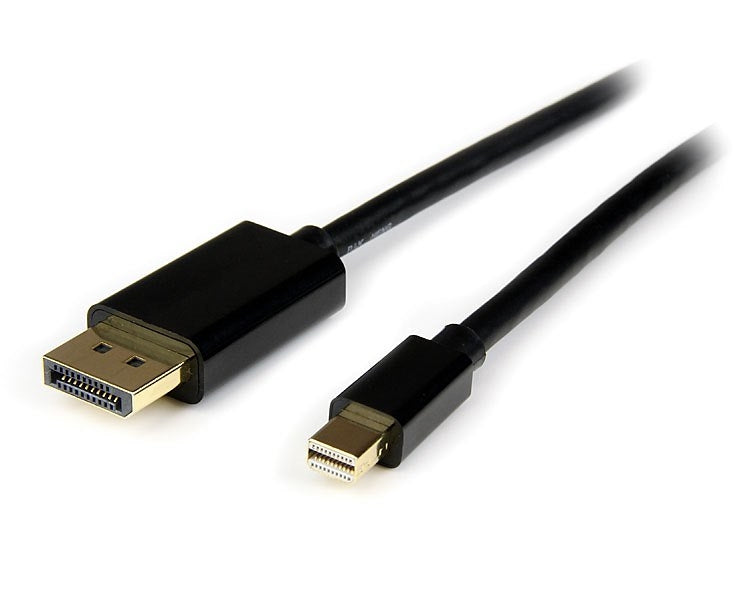 Cable 4M Adaptador Mini Dp A Displayport Macho A Macho Negro .