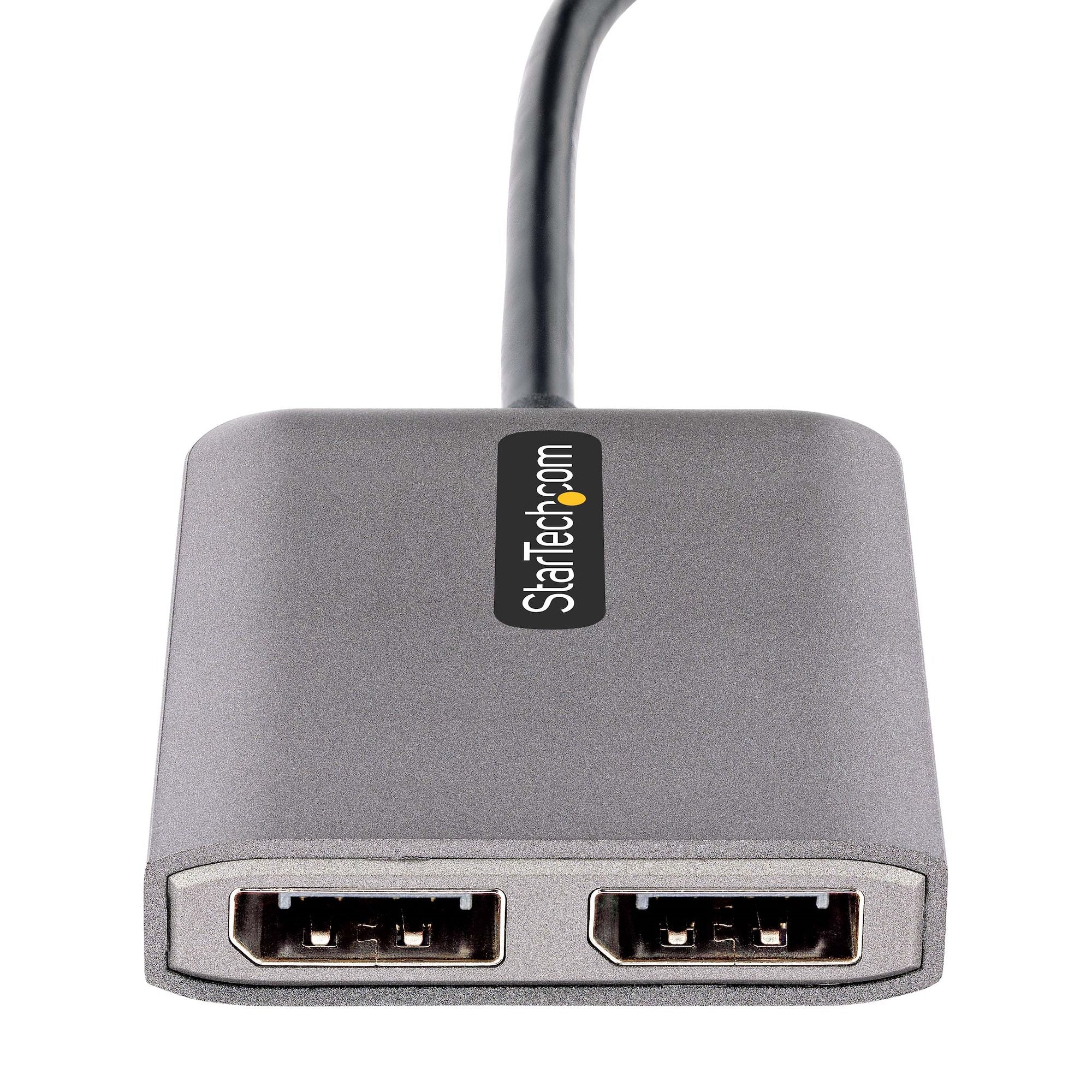 Hub Mst Usb-C De 2 Puertos Displayport 1.4 Dsc - 4K 60Hz