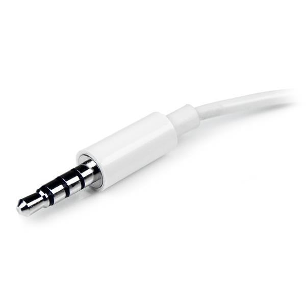 Cable Adaptador Divisor Diadema Macho A Hembra Blanco   .