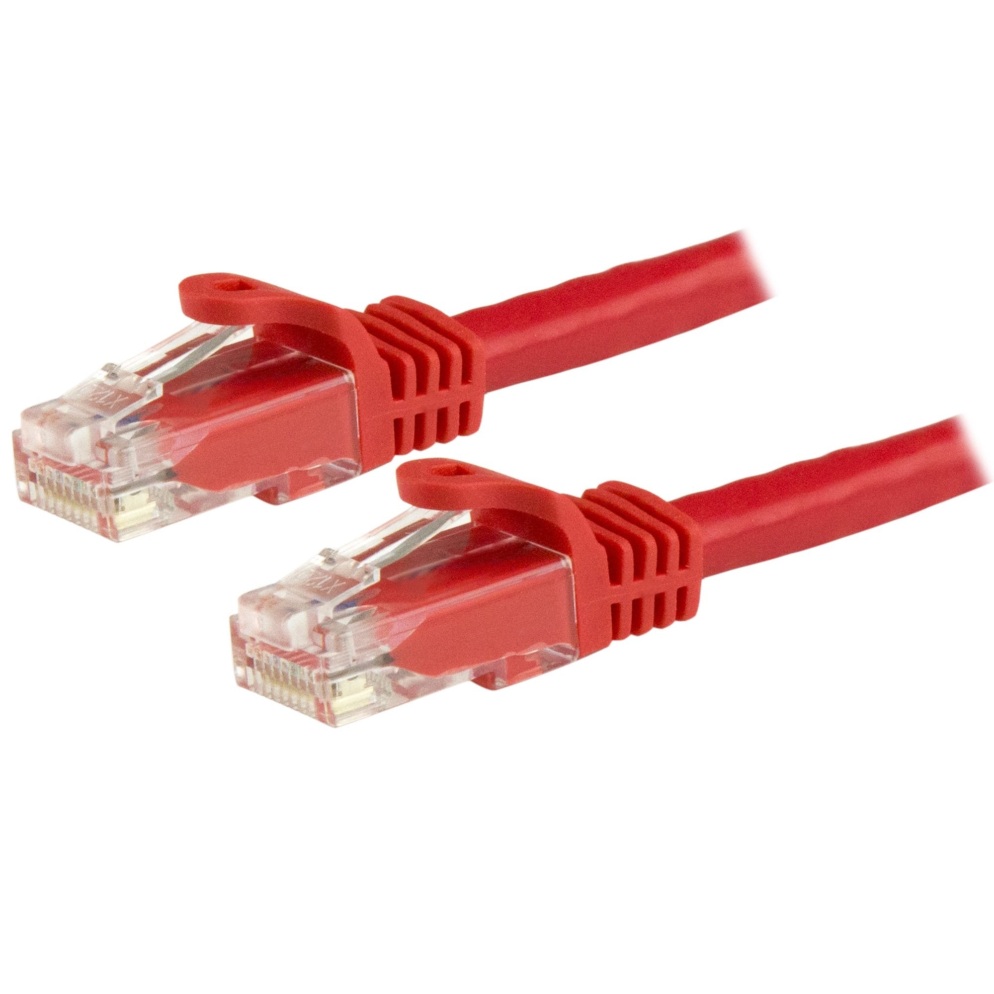 Cable 1M Rojo De Red Gigabit Cat6 Ethernet Rj45 Snagless