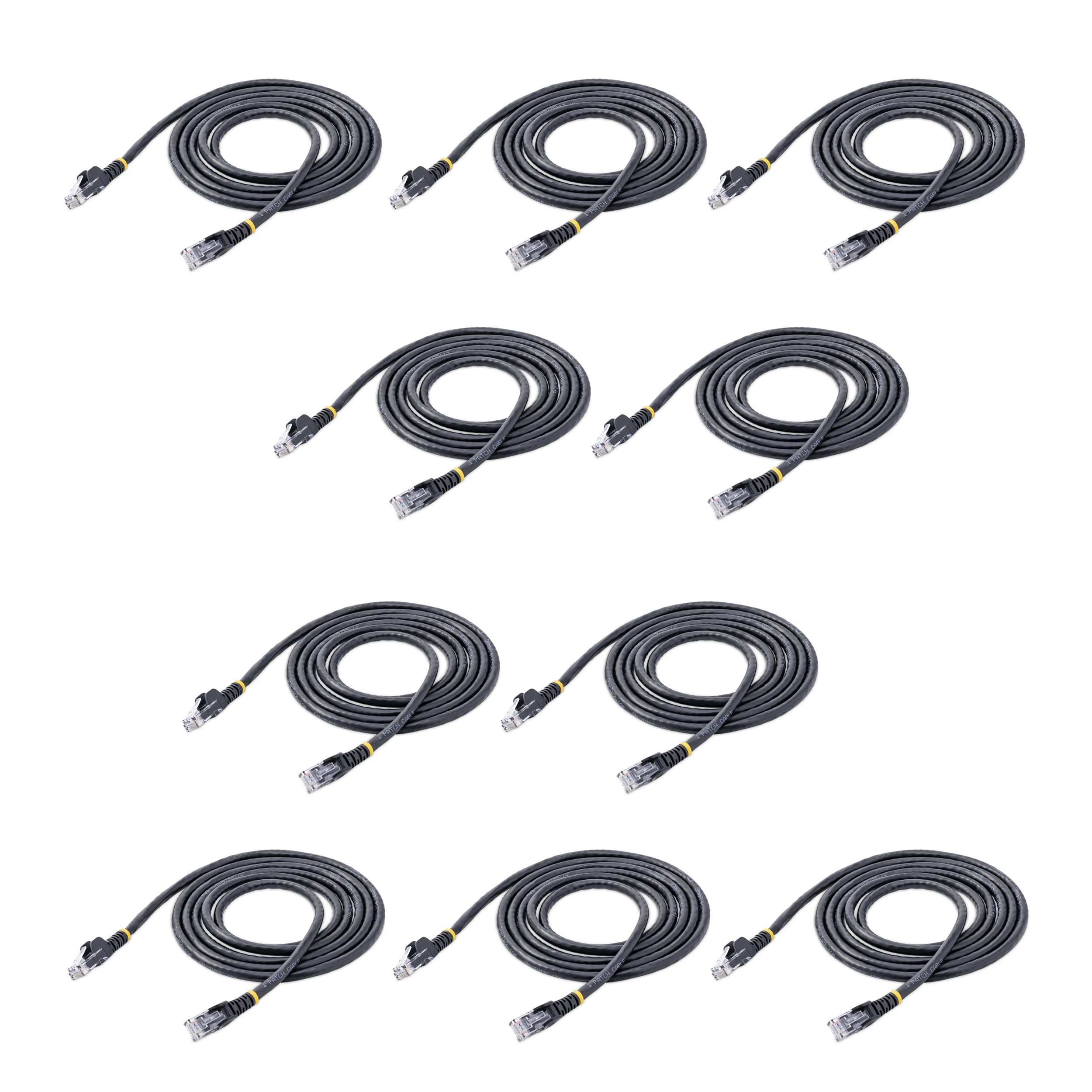 Cable De Red Rj45 Cat6 Negro 1.8M - Pack De 10 - Sin Enganche