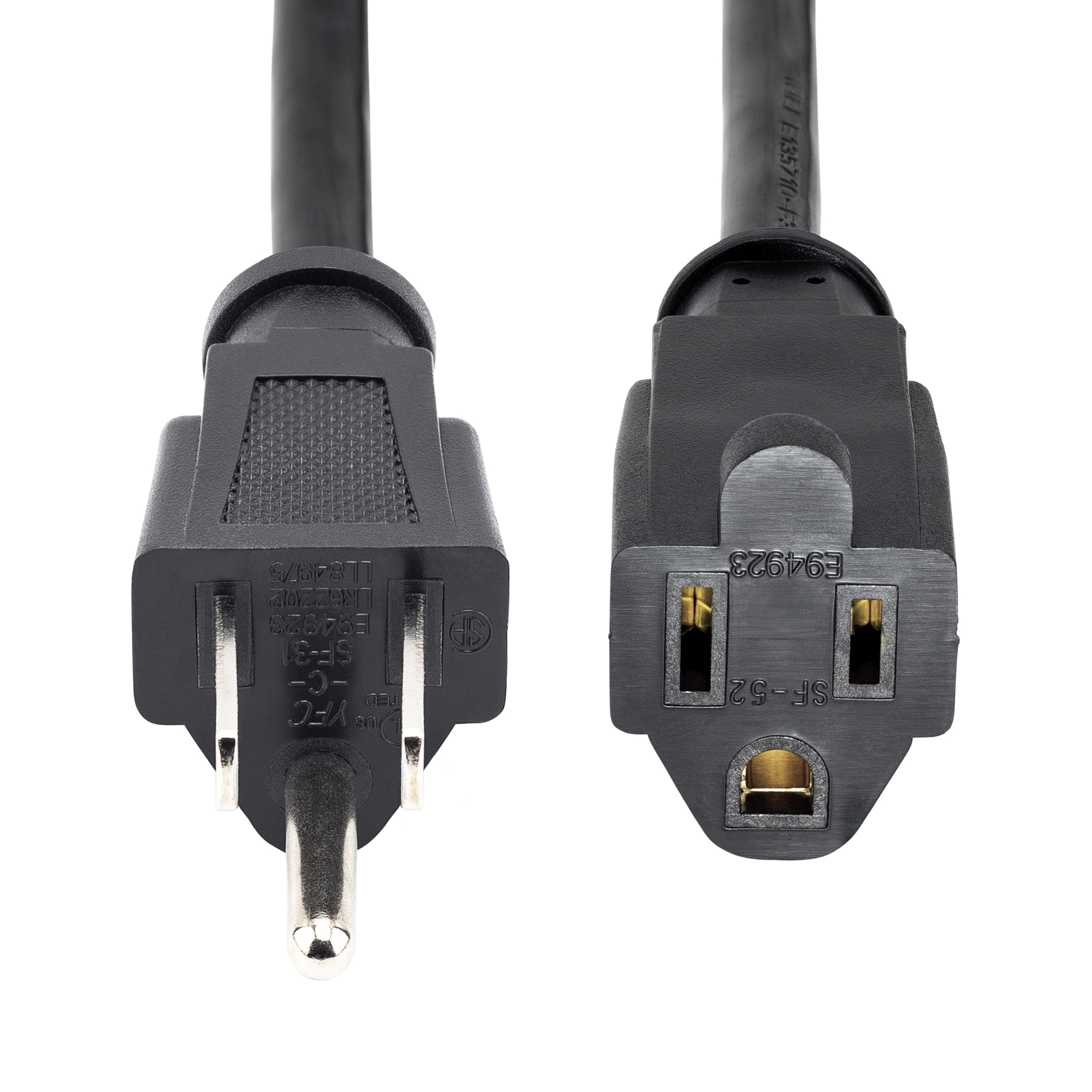 Cable De 2M De Extension De Alimentacion - Cable Nema 5-15R A Nema 5-15P - 13A 125V - 16Awg - Startech.Com - Cable Extensor De Alimentacion Para Computadora Nema 5-15R A Nema 5-15P - Ul