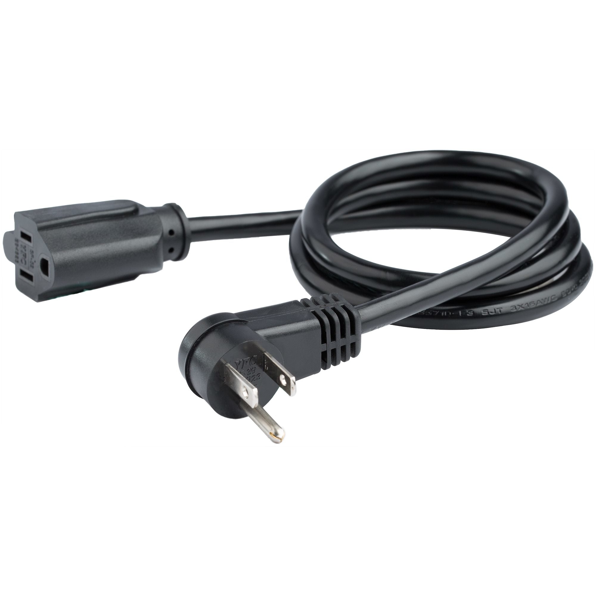 Cable De Extension Nema 5-15R A Nema 5-15P Acodado 90Cm