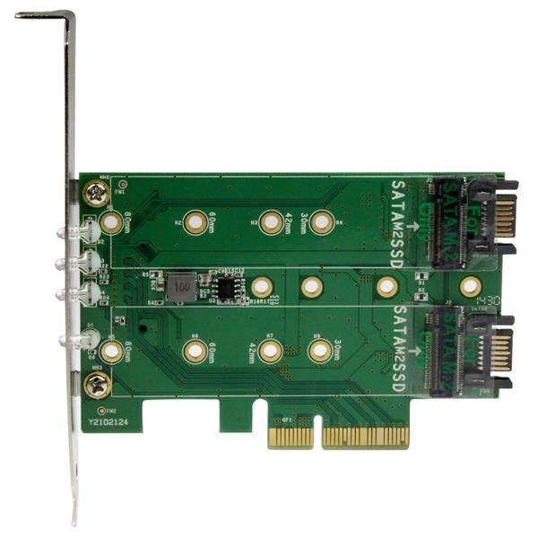 Tarjeta Adaptadora Pci Express 3.0 De 3 Puertos M.2 Para Ssd - 1X Nvme - 2X Sata Iii (Pexm2Sat32N1) - Startech.Com Mod. Pexm2Sat32N1