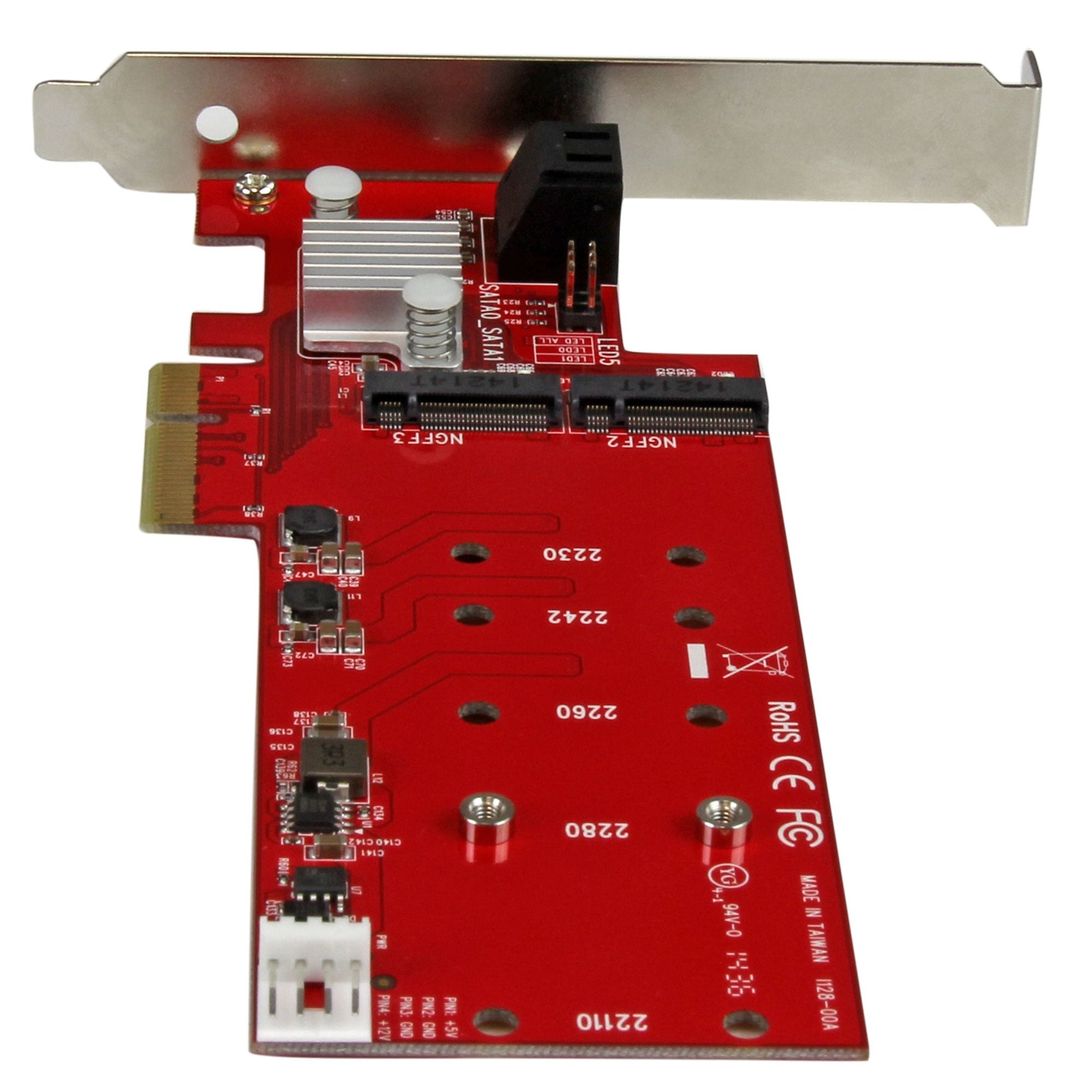 Tarjeta Pci Express 2X Ssd Ngff M.2 2X Sata Iii Controlador