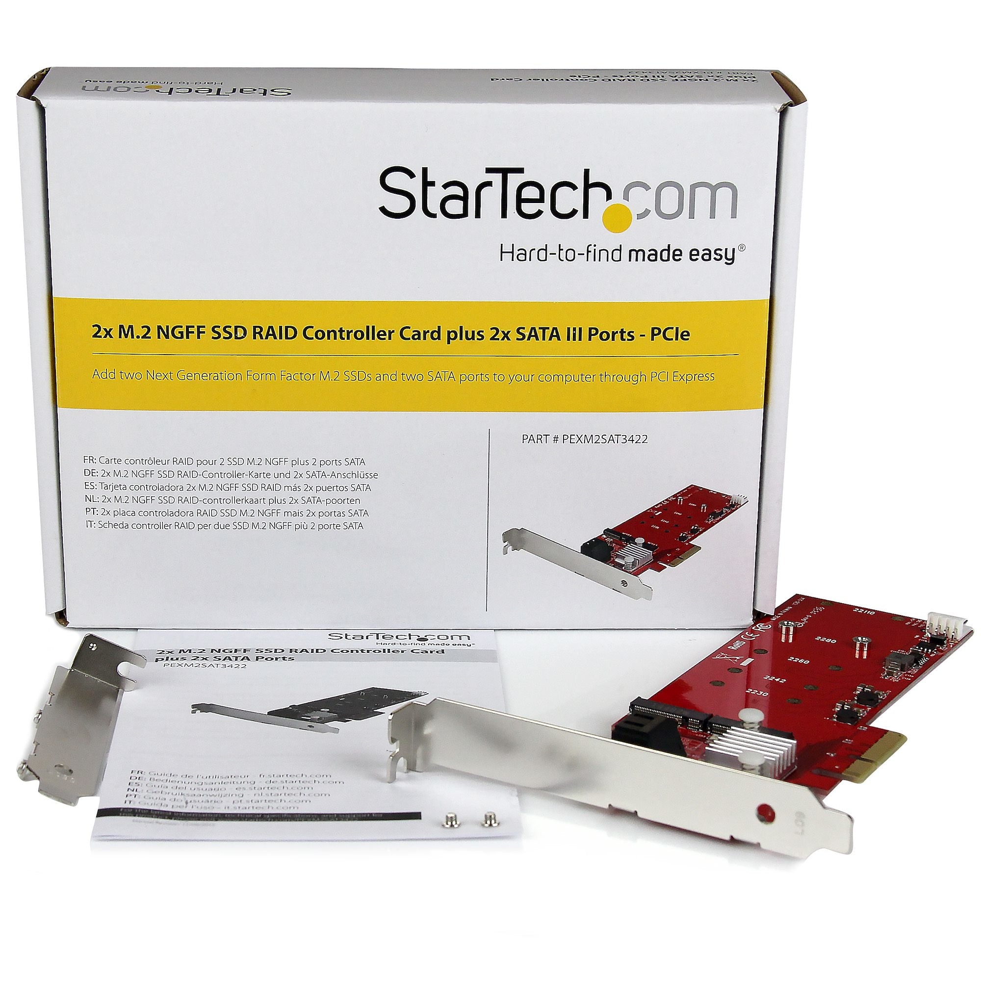 Tarjeta Pci Express 2X Ssd Ngff M.2 2X Sata Iii Controlador