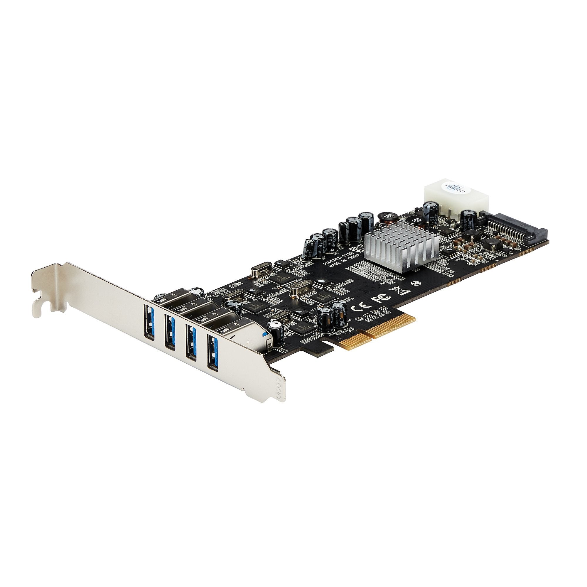 Tarjeta Pci Express 4 Puertos Usb 3.0 Quadbus Sata Lp4 Uasp