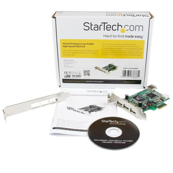 Adaptador Tarjeta Pci Express Perfil Bajo 4 Puertos Usb 2.0   .