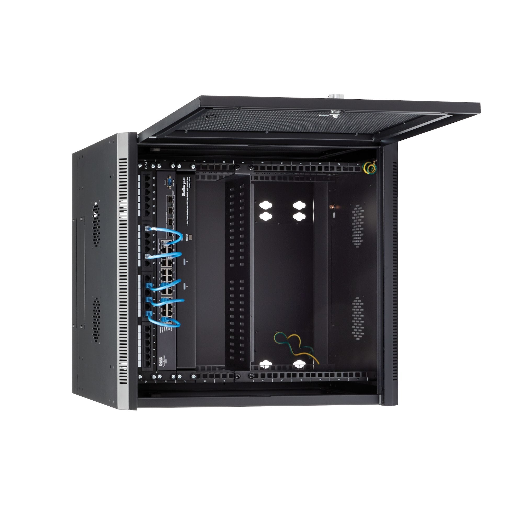 Rack Abisagrado De Pared 12U Co N 24 Pulgadas De Profundidad