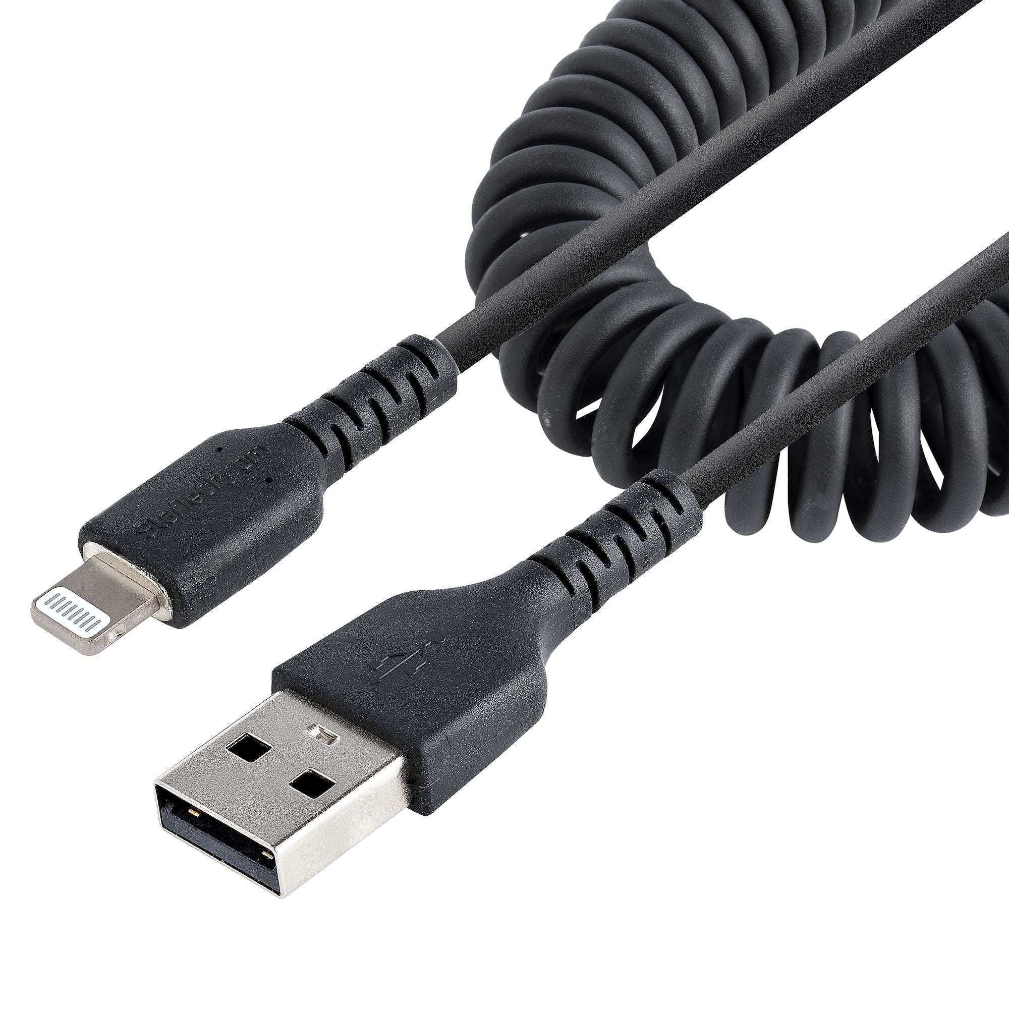 Cable 1M Usb A Lightning Mfi En Espiral Carga De Iphone