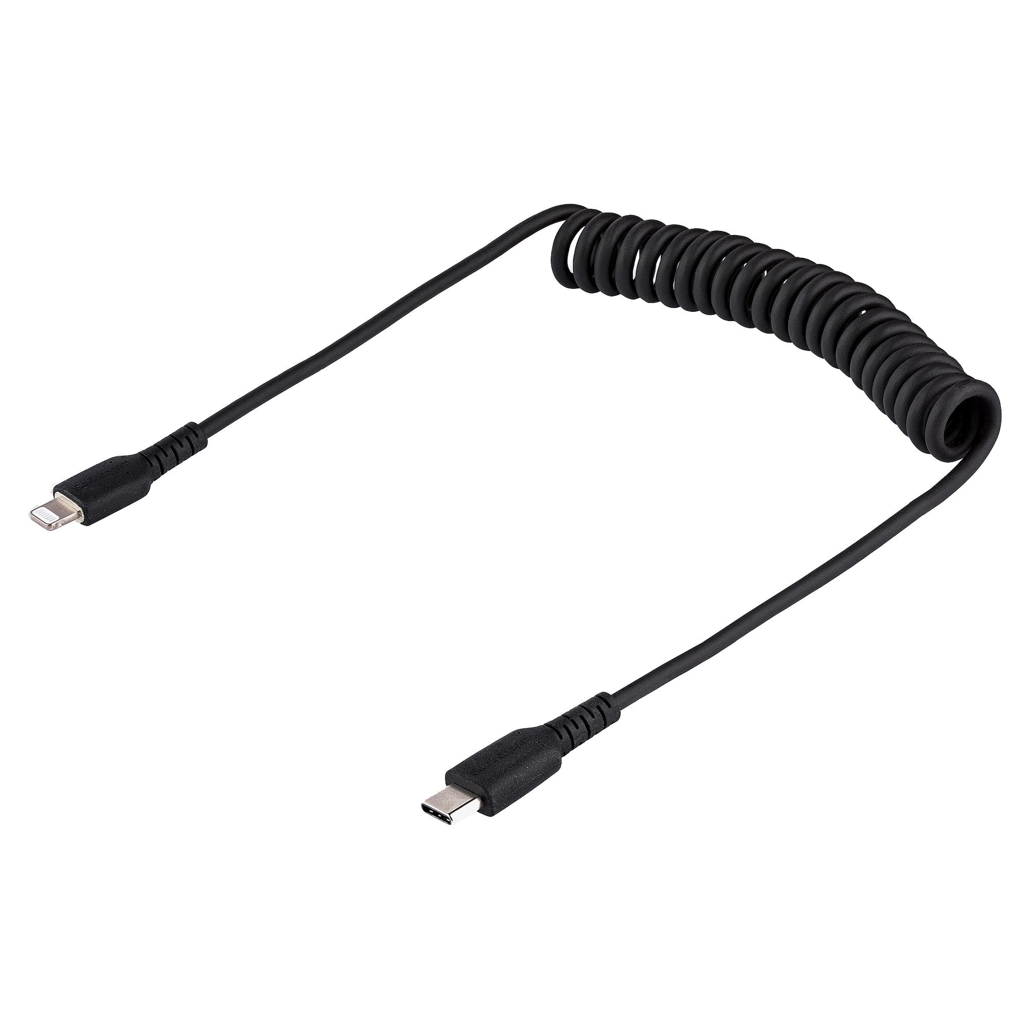 Cable 1M Usb-C A Lightning Mfi En Espiral Usb Tipo C Iphone