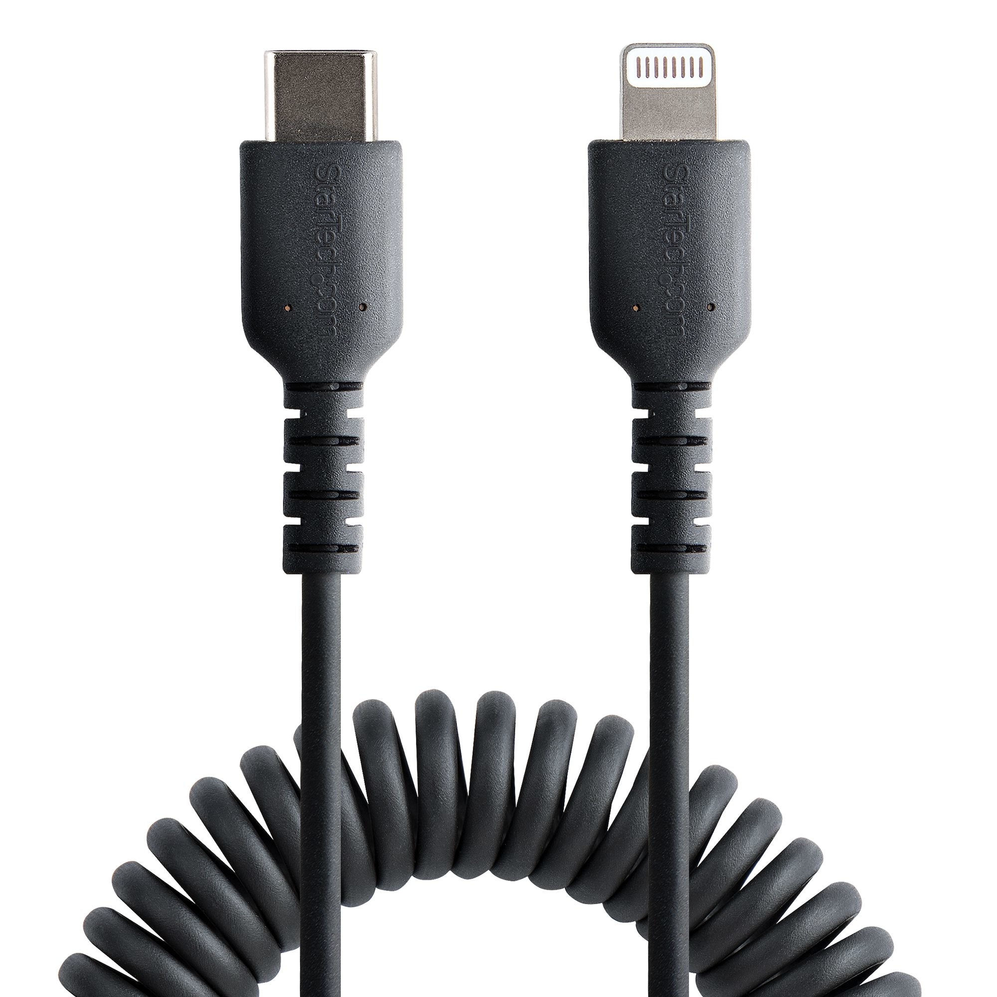 Cable 1M Usb-C A Lightning Mfi En Espiral Usb Tipo C Iphone