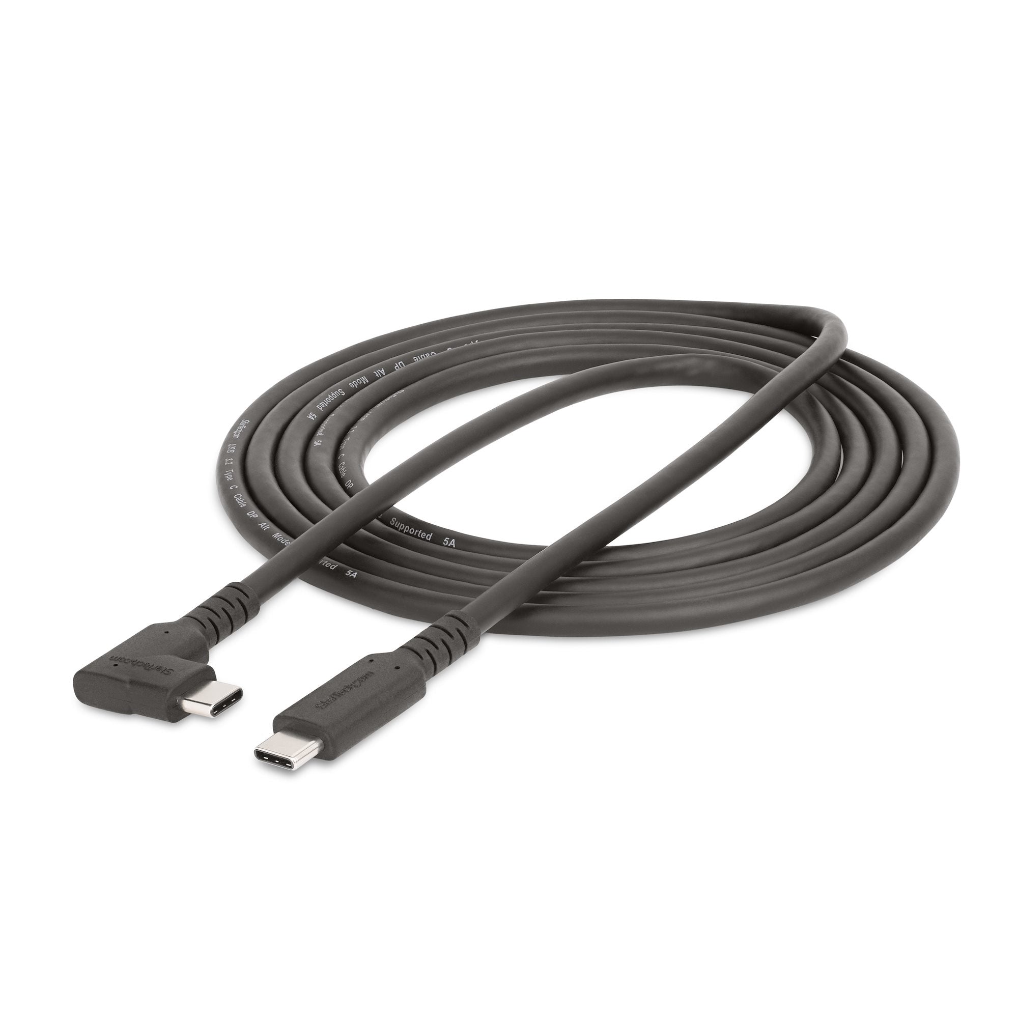 Cable 2M Usb-C Resistente Acodado A La Derecha Tipo C