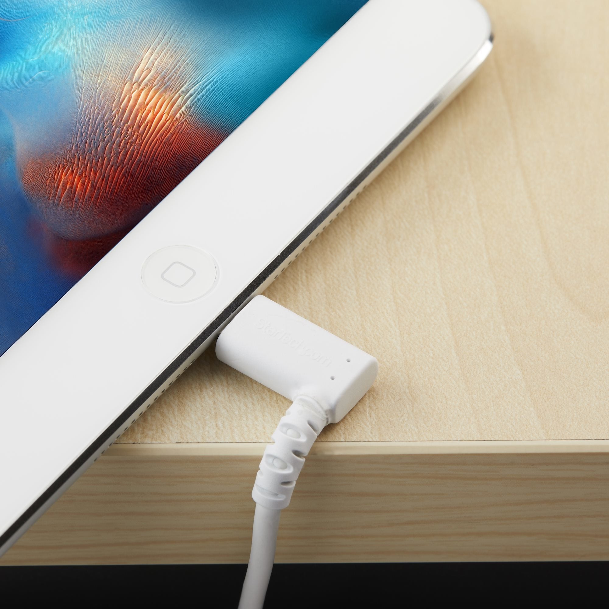 Cable Acodado Usb A Lightning Para Iphone De 2M - Mfi - Blanco