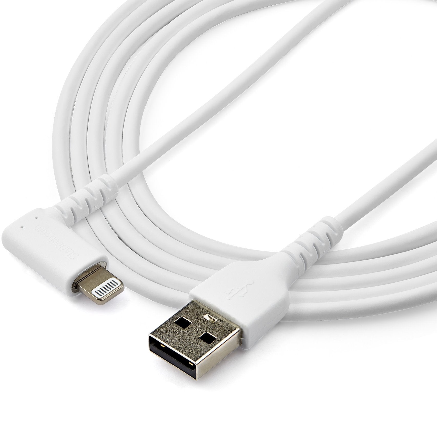 Cable Acodado Usb A Lightning Para Iphone De 2M - Mfi - Blanco