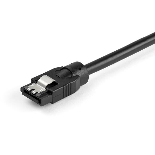 Cable Sata Redondo De 0.3M Conectores Con Cierre-6Gbs